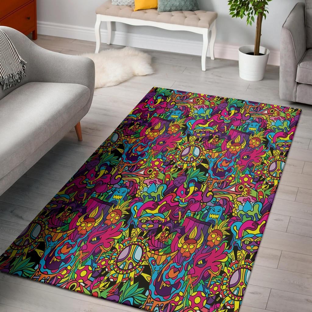 Tribal Trippy Floor Mat-grizzshop