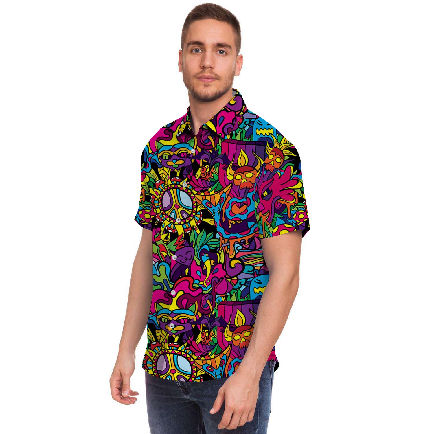 Tribal Trippy Men's Short Sleeve Shirt-grizzshop