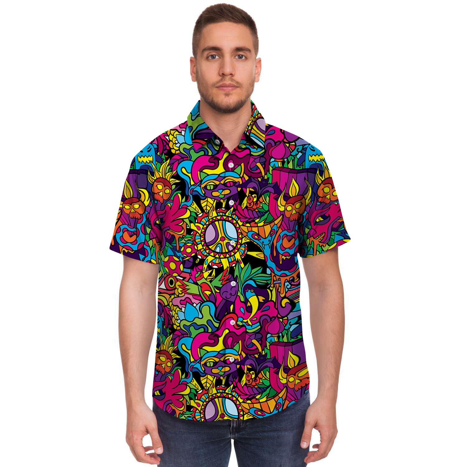 Tribal Trippy Men's Short Sleeve Shirt-grizzshop