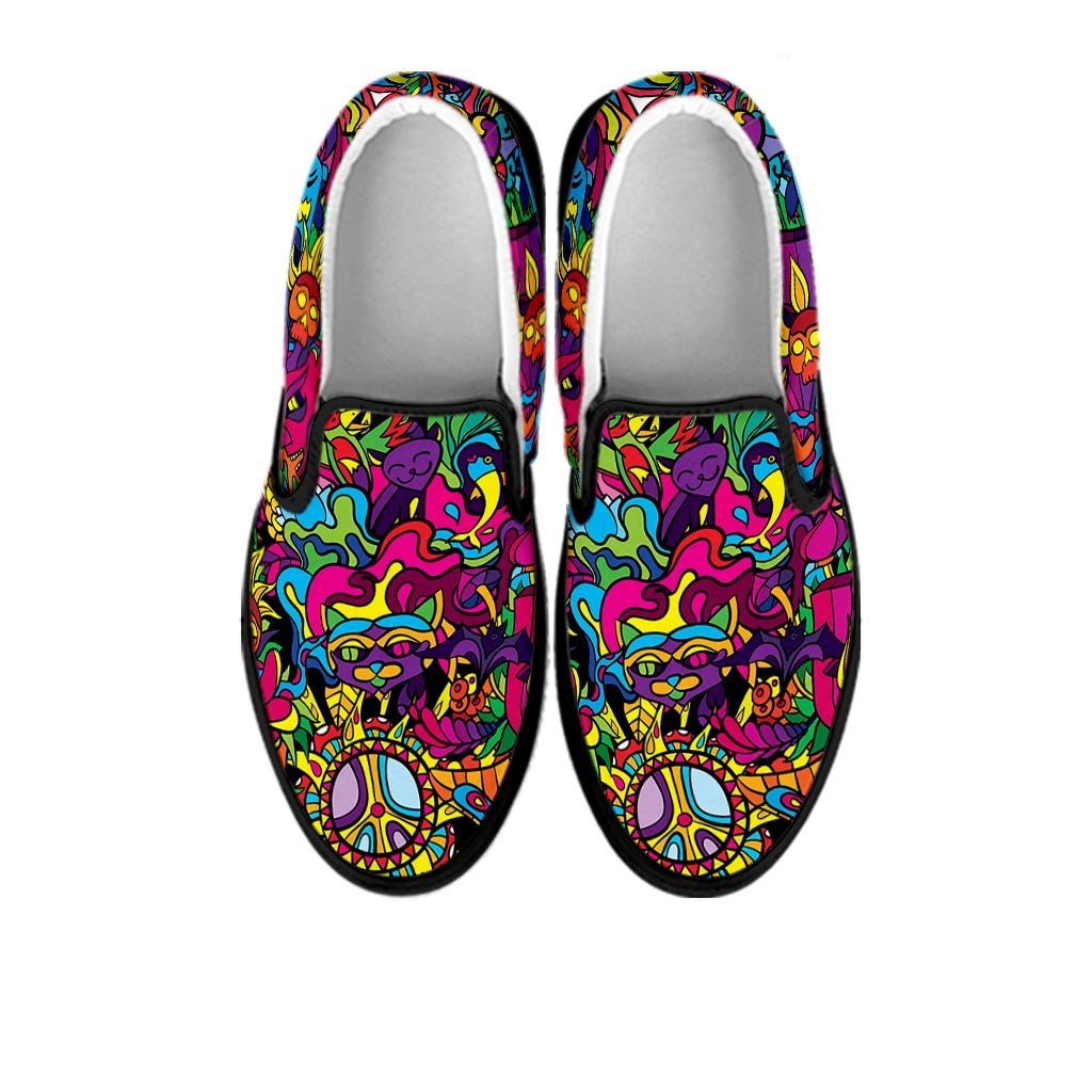 Tribal Trippy Women's Slip On Sneakers-grizzshop