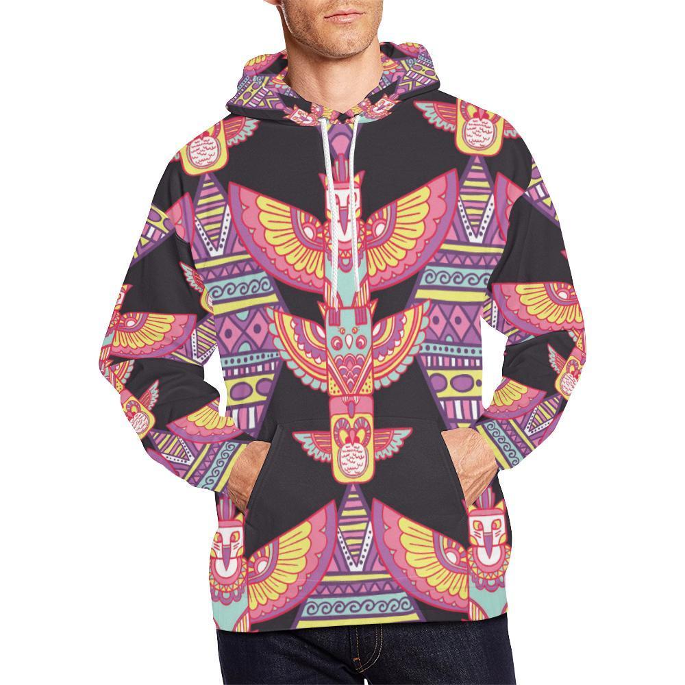 Tribal Aztec Native American Navajo Indians Print Men Pullover Hoodie-grizzshop