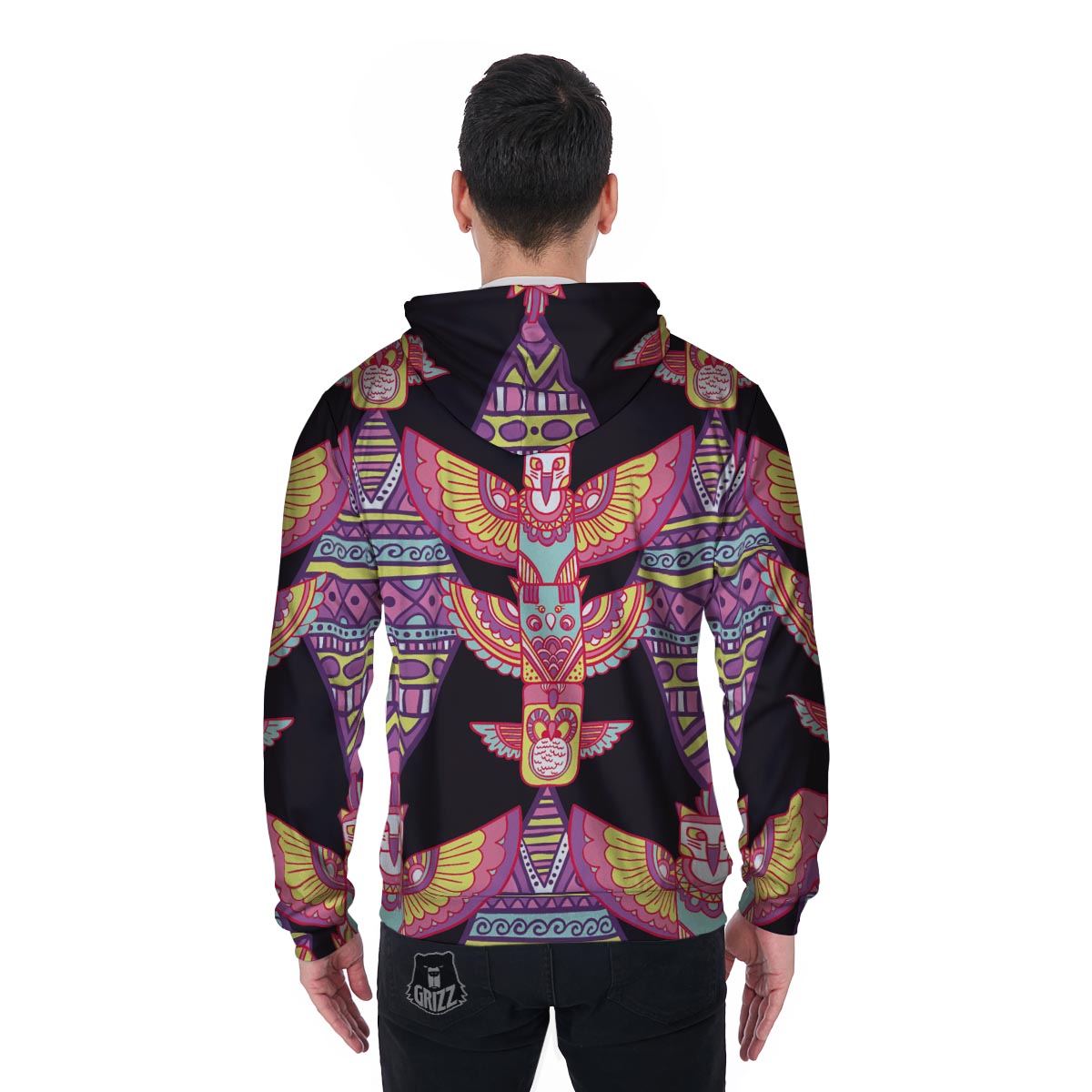 Tribal Aztec Native American Navajo Indians Print Men Zip Up Hoodie-grizzshop
