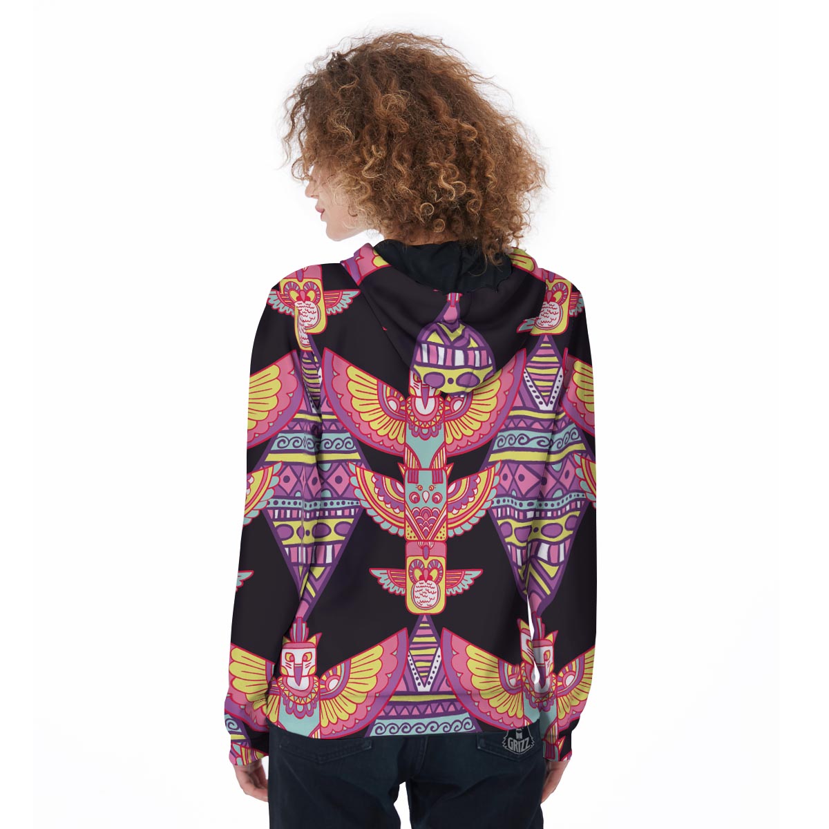 Tribal Aztec Native American Navajo Indians Print Women Zip Up Hoodies-grizzshop