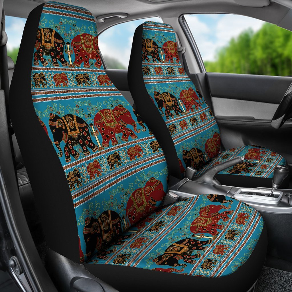 Tribal Elephant Print Universal Fit Car Seat Cover-grizzshop
