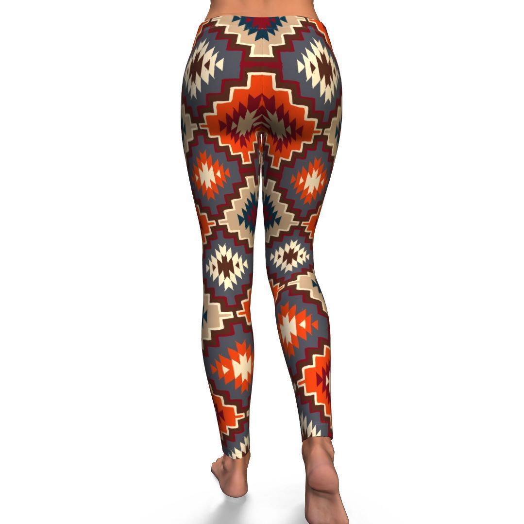 Tribal Indians Native American Aztec Navajo Print Pattern Women Leggings-grizzshop
