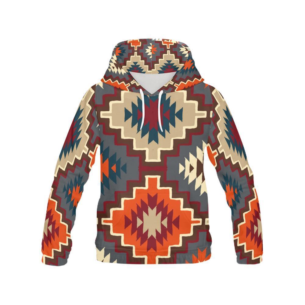 Tribal Indians Native American Aztec Navajo Print Women Pullover Hoodies -grizzshop