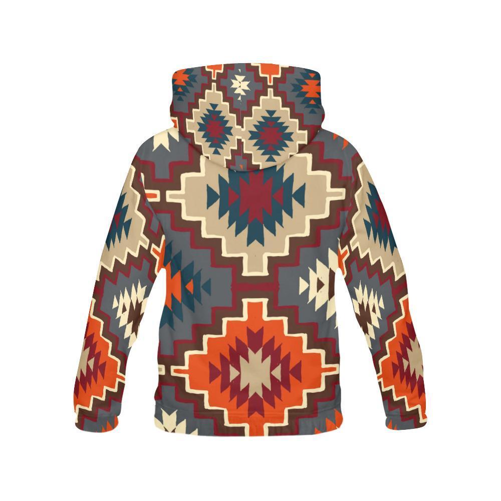 Tribal Indians Native American Aztec Navajo Print Women Pullover Hoodies -grizzshop