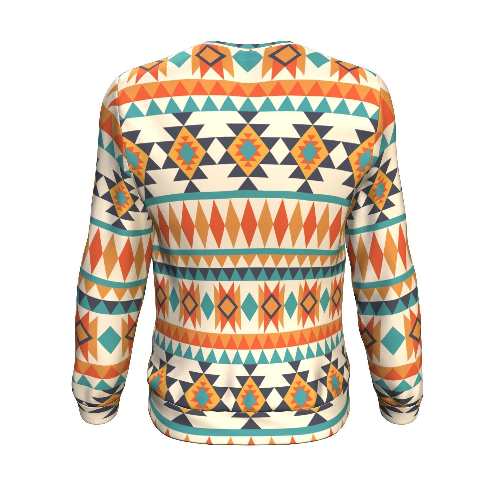 Tribal Native American Aztec Indians Navajo Print Men Crew Neck Sweatshirt-grizzshop