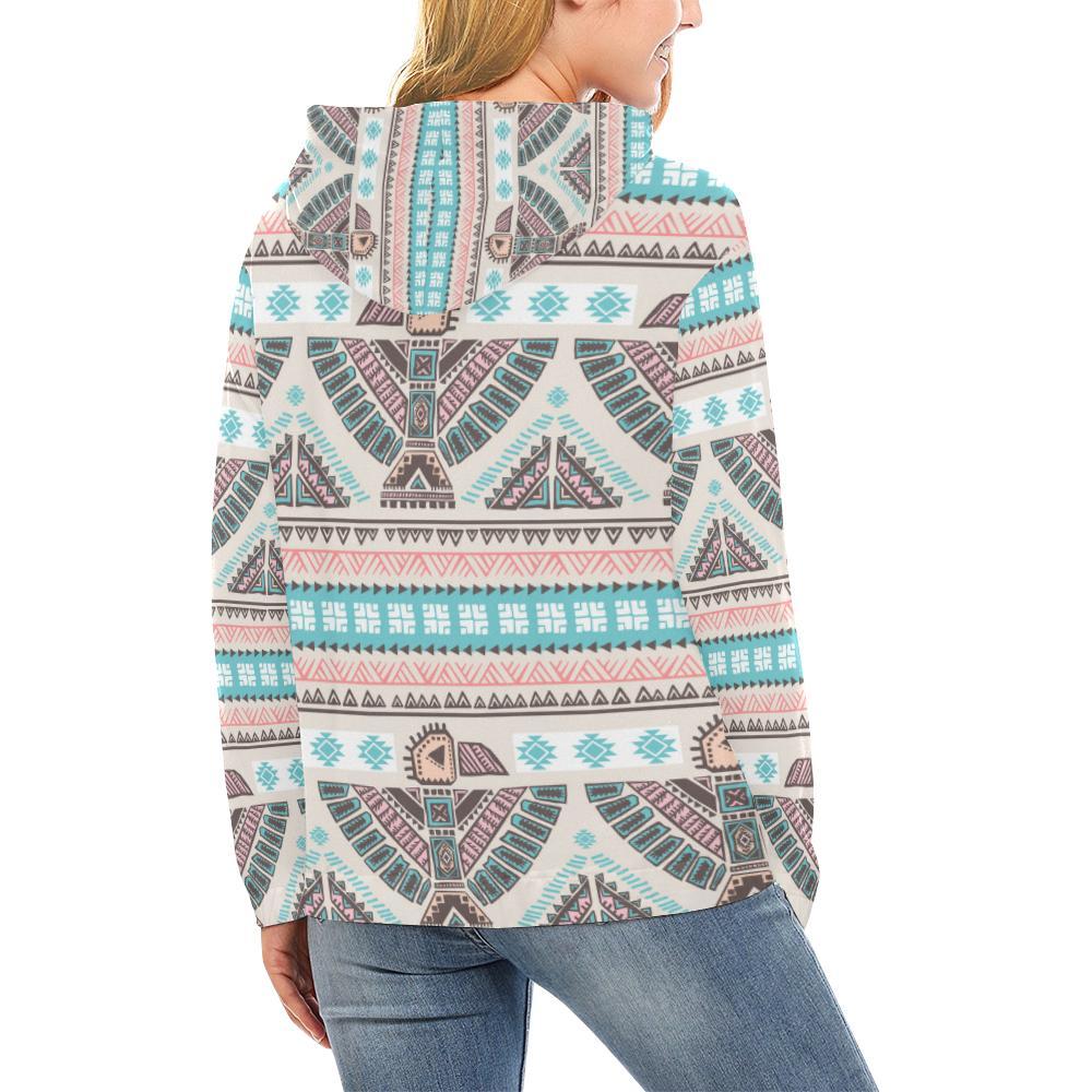 Tribal Native Indians American Aztec Navajo Print Women Pullover Hoodies -grizzshop