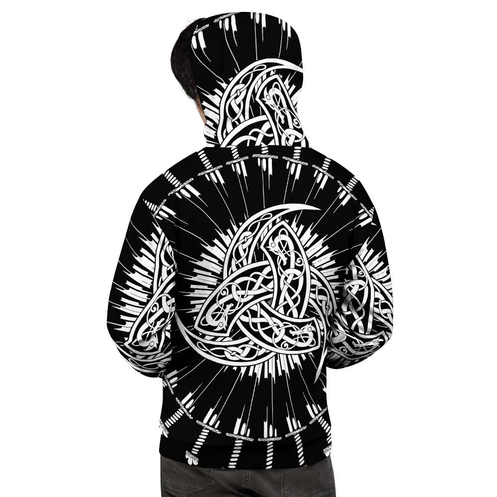 Triple Horn Of Odin Viking Print Men's Hoodie-grizzshop