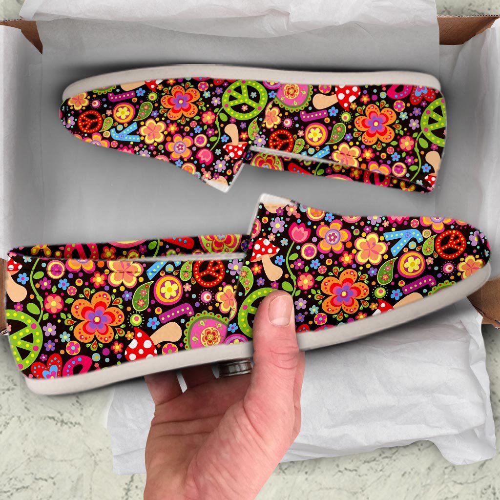 Trippy Hippie Canvas Shoes-grizzshop