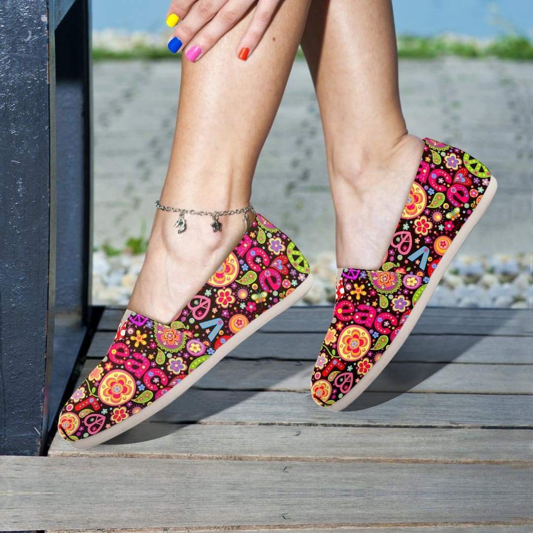 Trippy Hippie Canvas Shoes-grizzshop