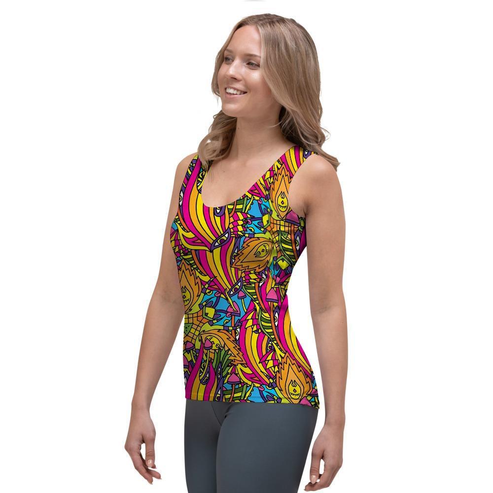Trippy Hippie Flame Psychedelic Women's Tank Top-grizzshop