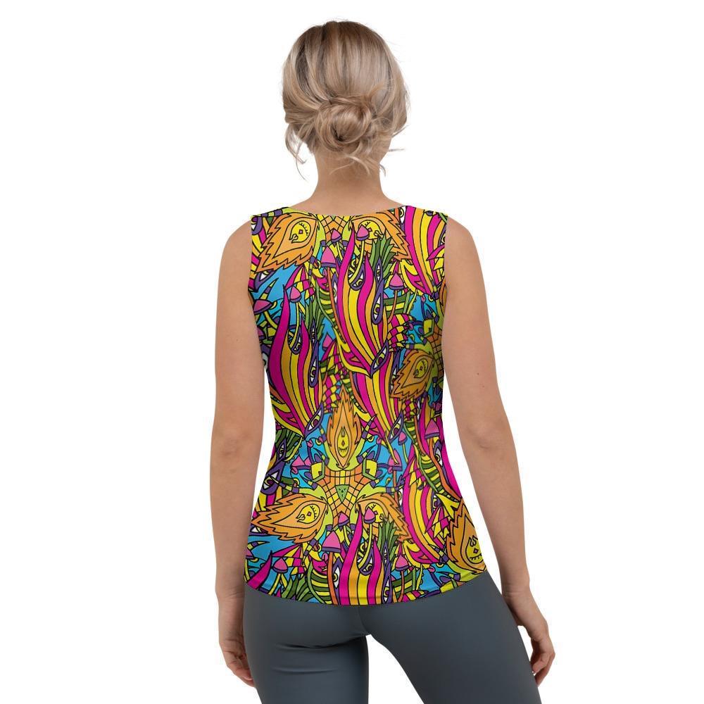 Trippy Hippie Flame Psychedelic Women's Tank Top-grizzshop