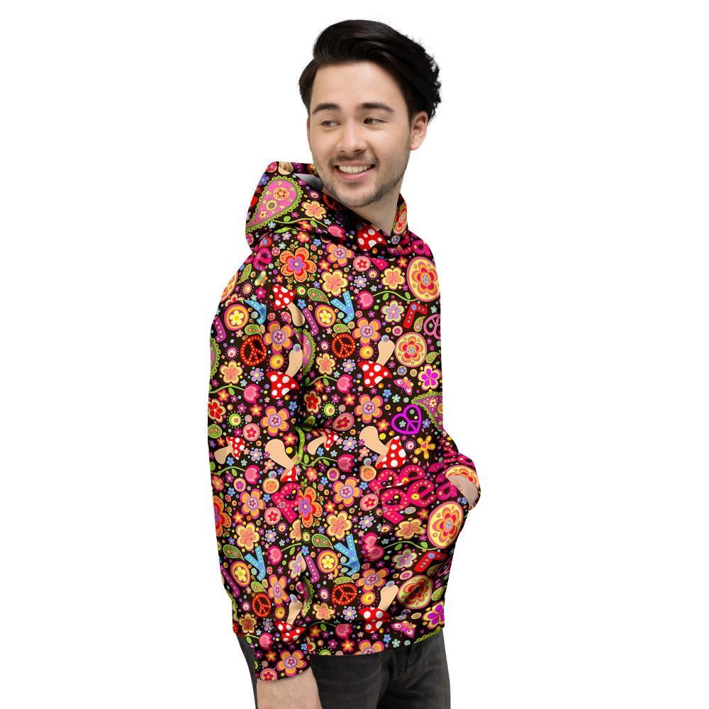 Trippy Hippie Men's Hoodie-grizzshop