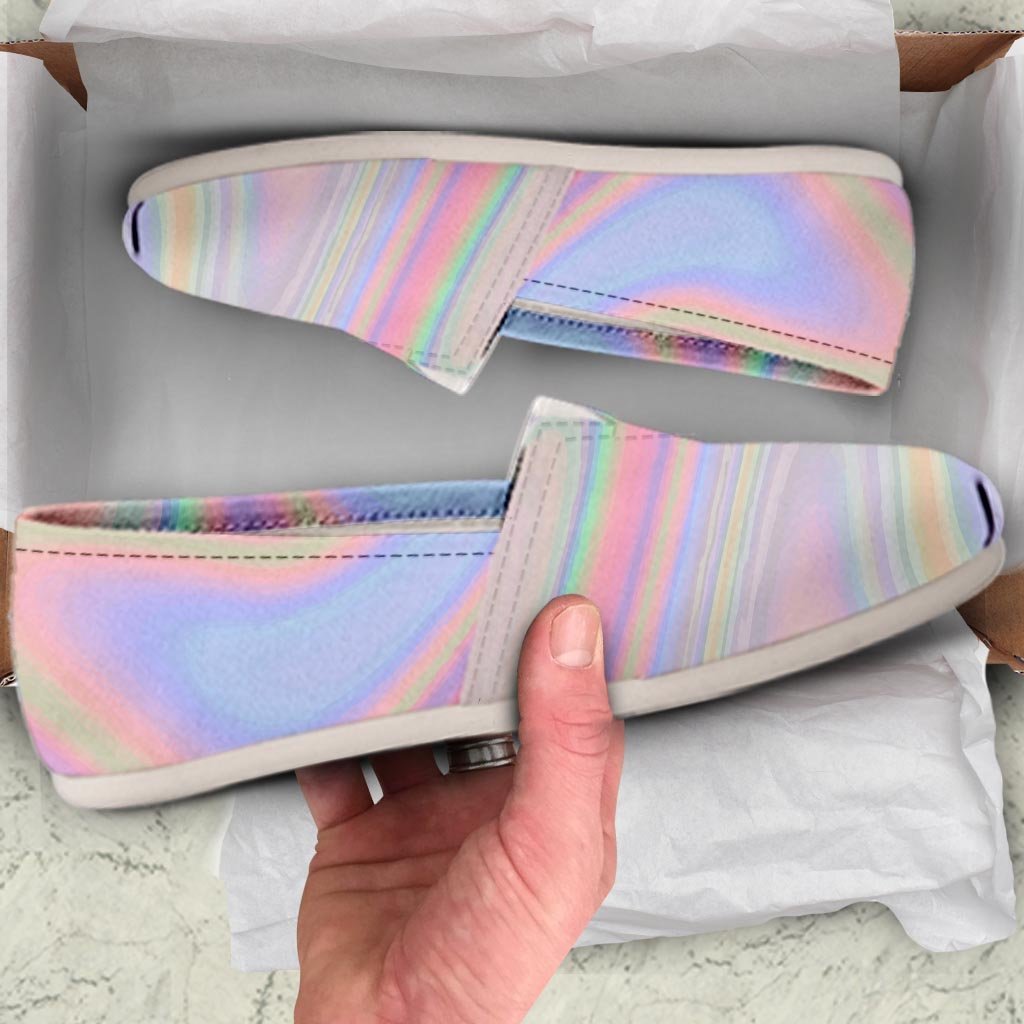Trippy Holographic Canvas Shoes-grizzshop