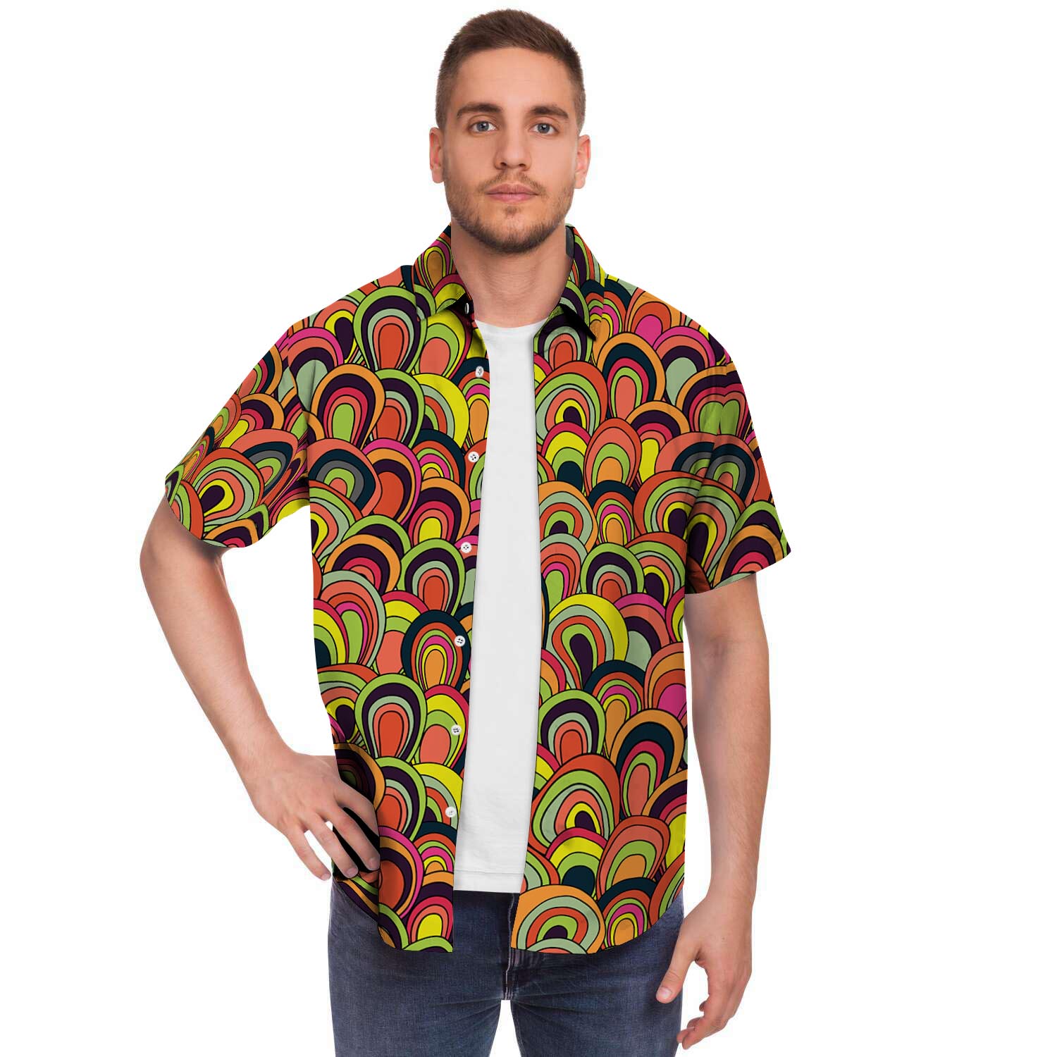 Trippy Men's Short Sleeve Shirt-grizzshop