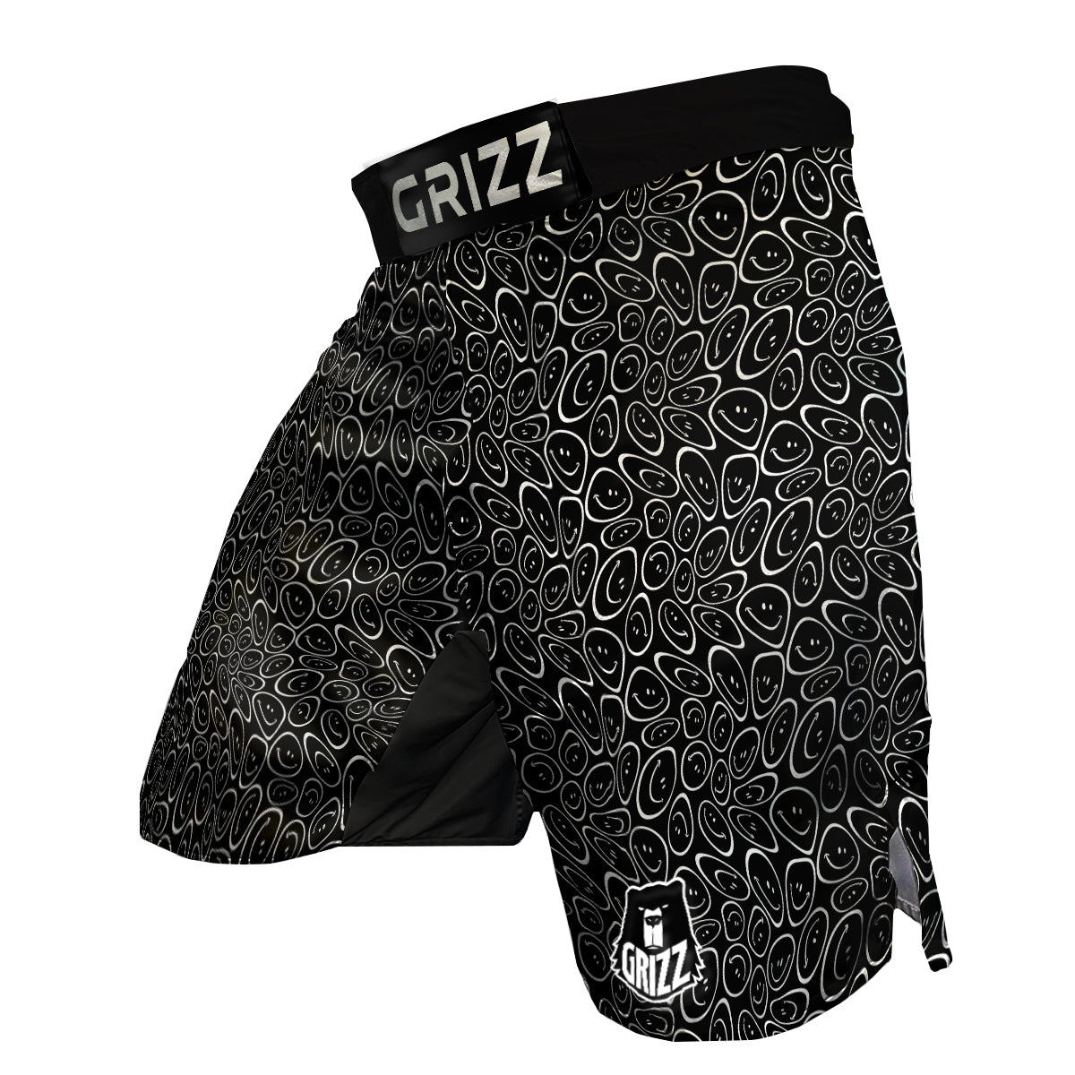 Trippy Psychedelic Dark Print MMA Shorts-grizzshop