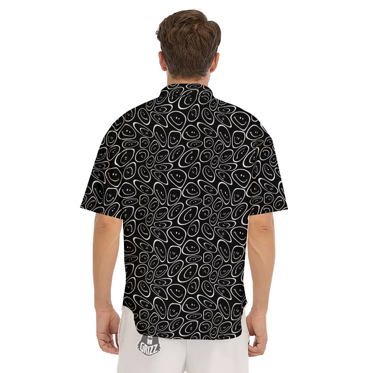 Trippy Psychedelic Dark Print Men's Short Sleeve Shirts-grizzshop