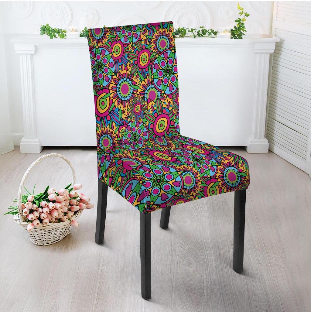 Trippy Psychedelic Floral Chair Cover-grizzshop