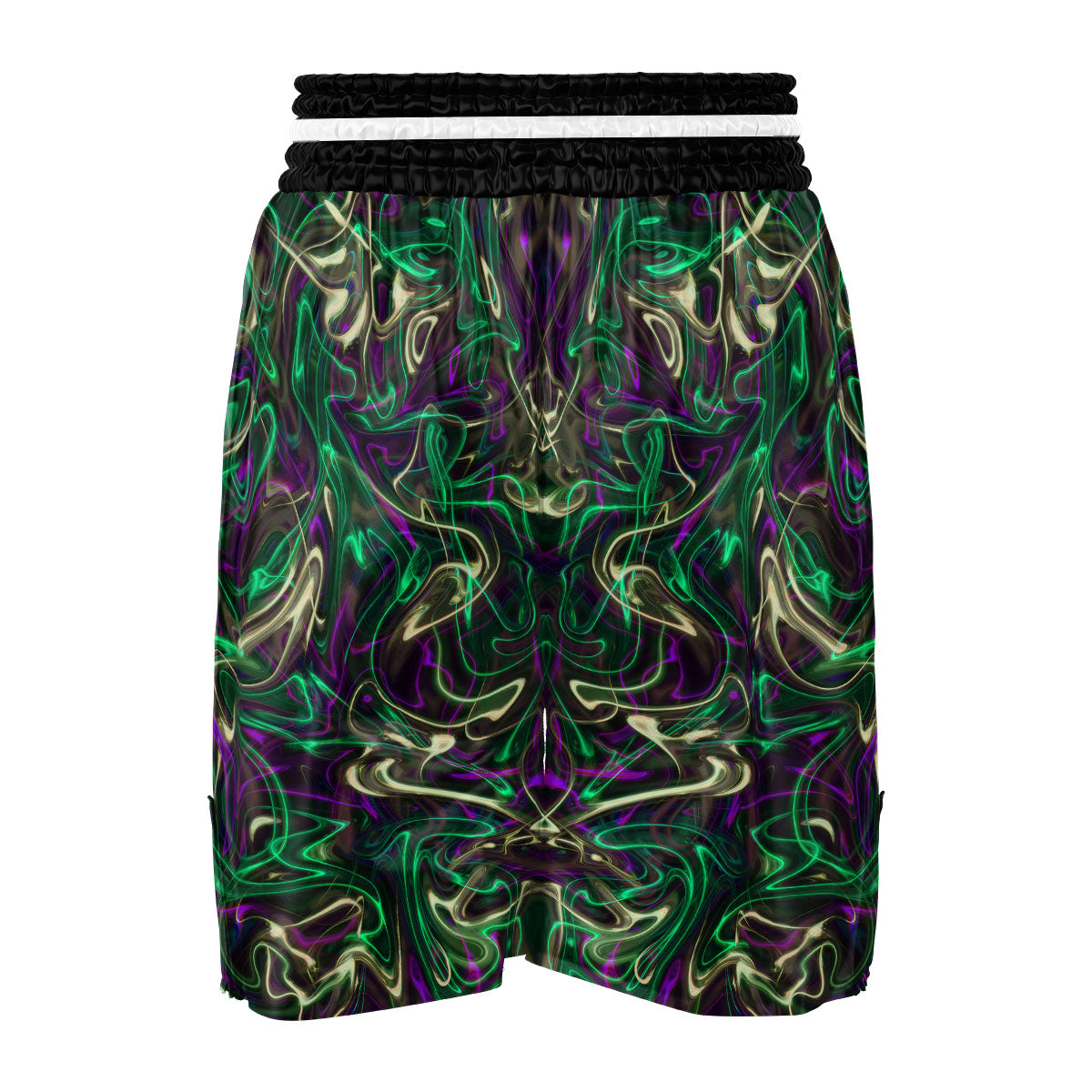 Trippy Smoke Psychedelic Print Boxing Shorts-grizzshop
