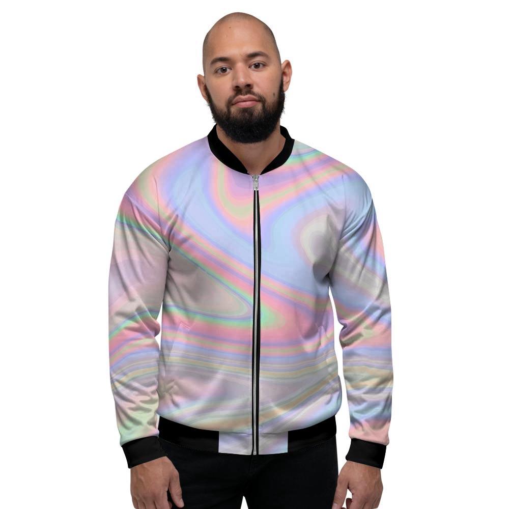 Trippy Holographic Men's Bomber Jacket-grizzshop