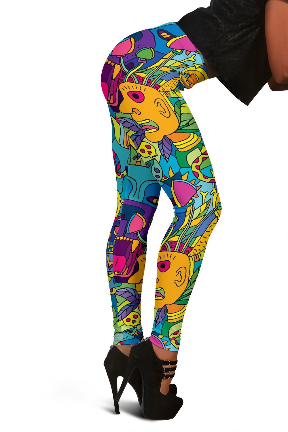 Trippy Pattern Print Women Leggings-grizzshop