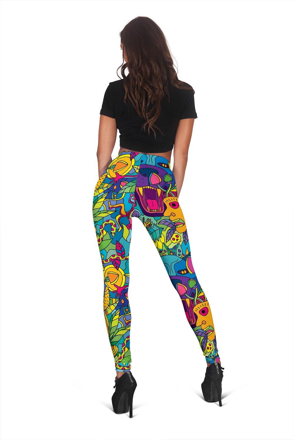Trippy Pattern Print Women Leggings-grizzshop