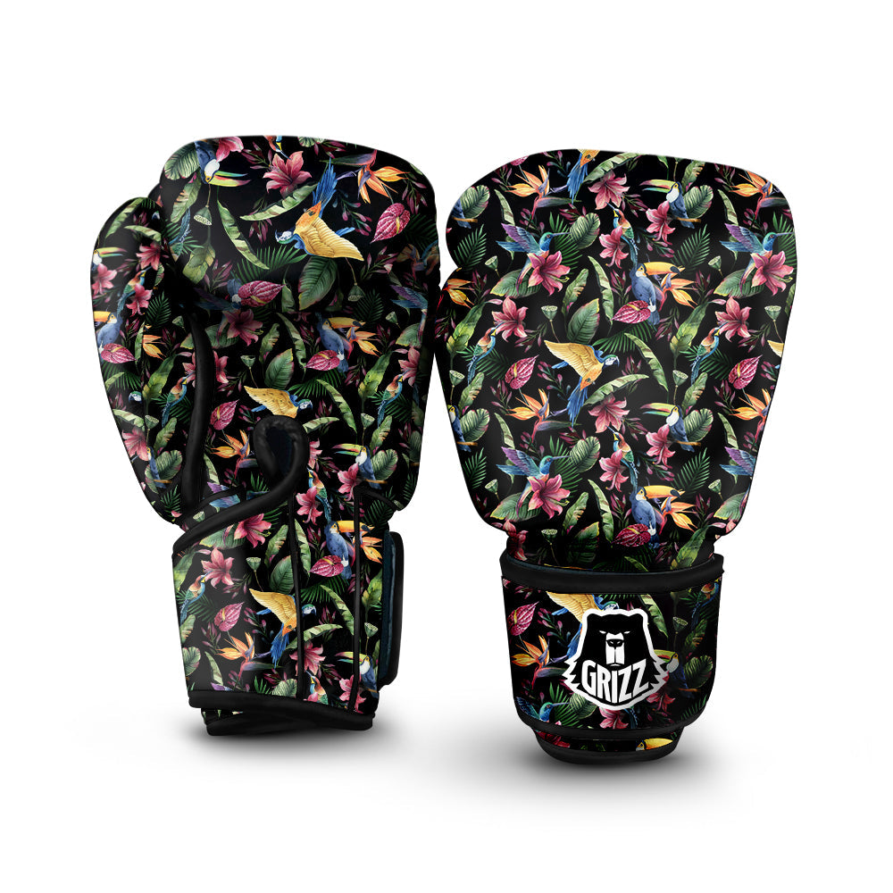 Tropical Aloha Hawaiian Print Pattern Boxing Gloves-grizzshop