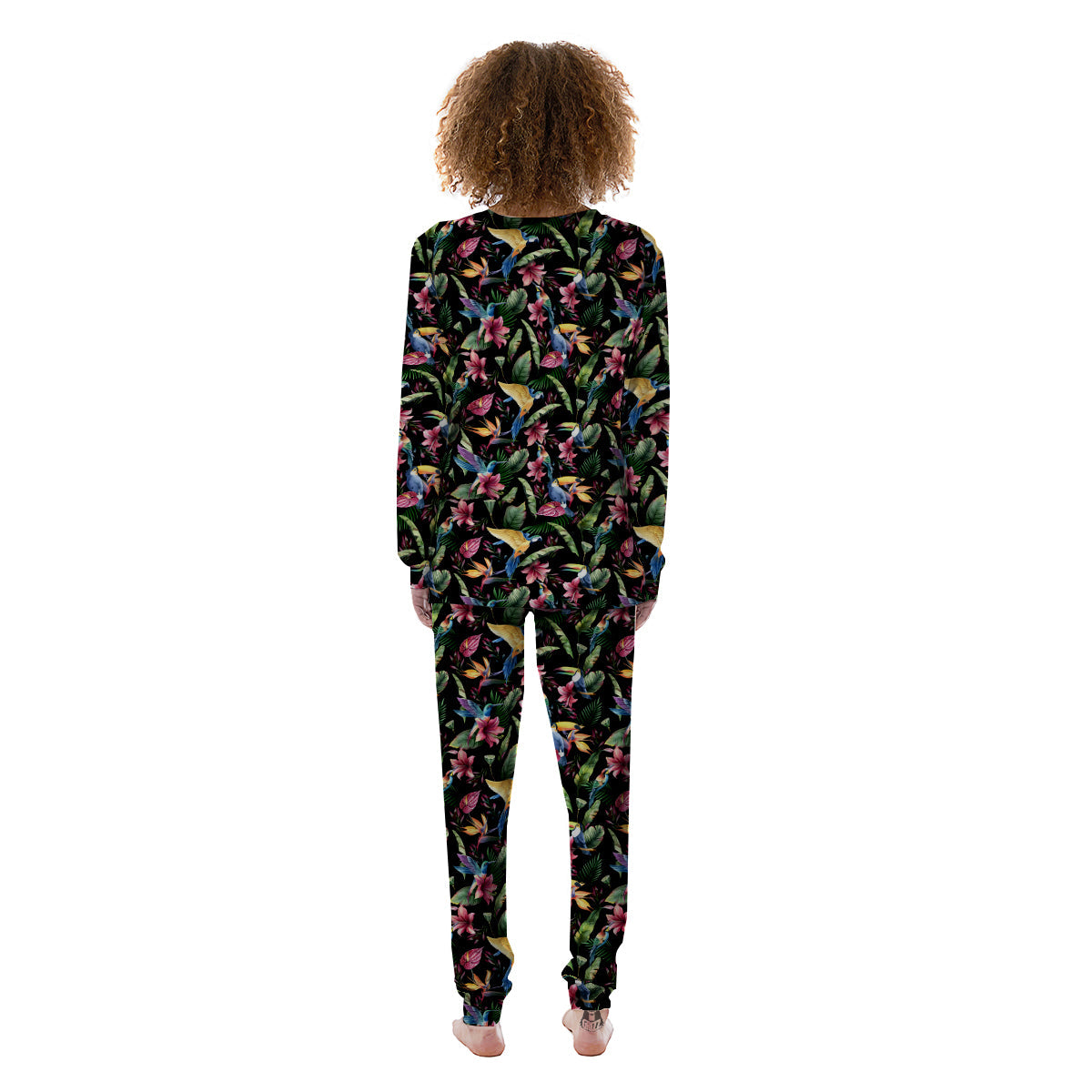 Tropical Aloha Hawaiian Print Pattern Women's Pajamas-grizzshop