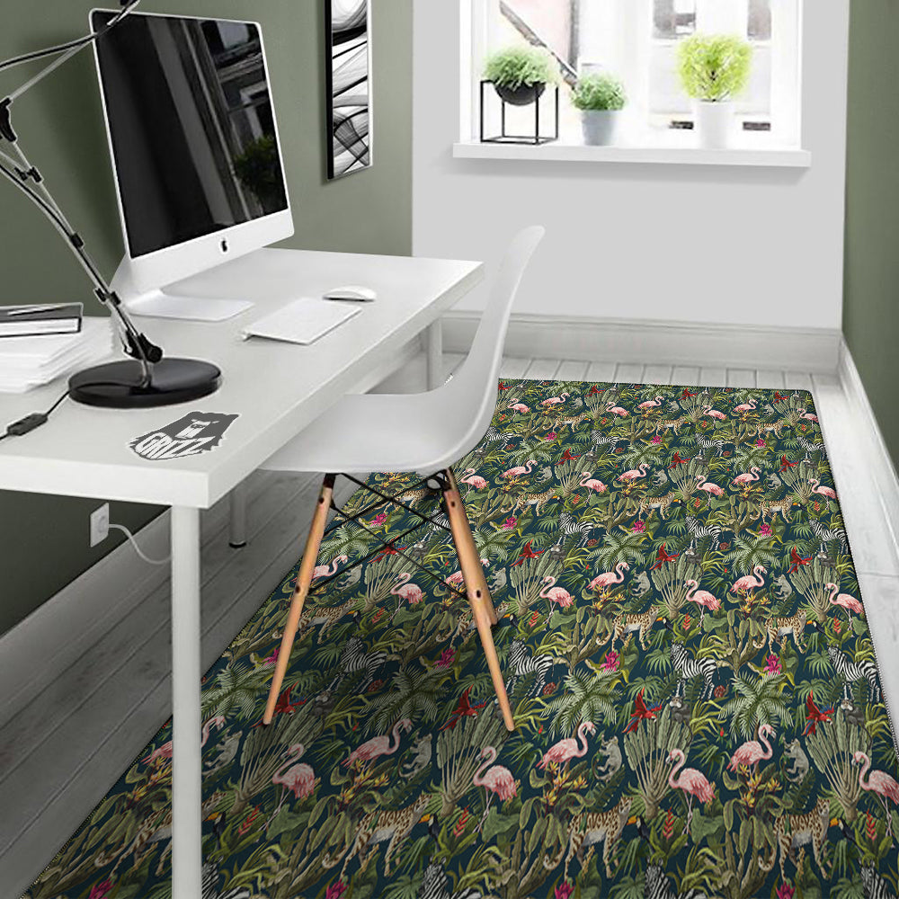 Tropical Cartoon Print Pattern Floor Mat-grizzshop