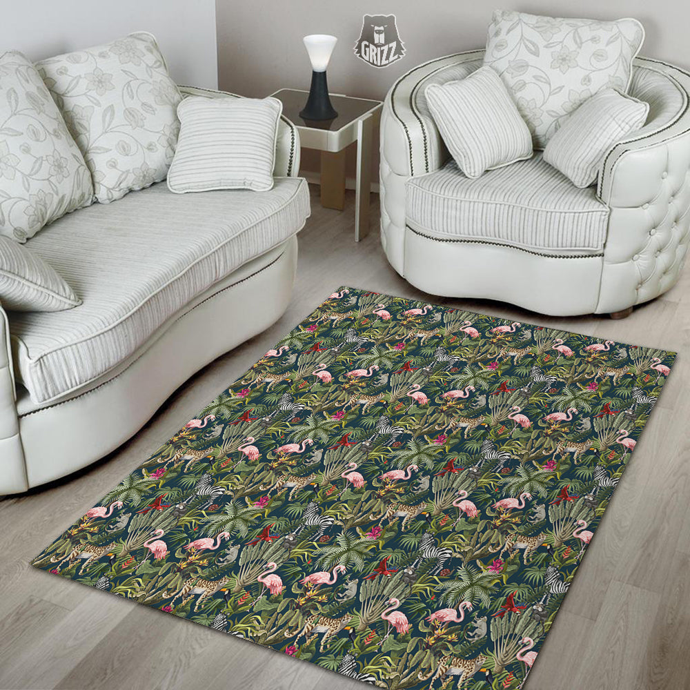 Tropical Cartoon Print Pattern Floor Mat-grizzshop