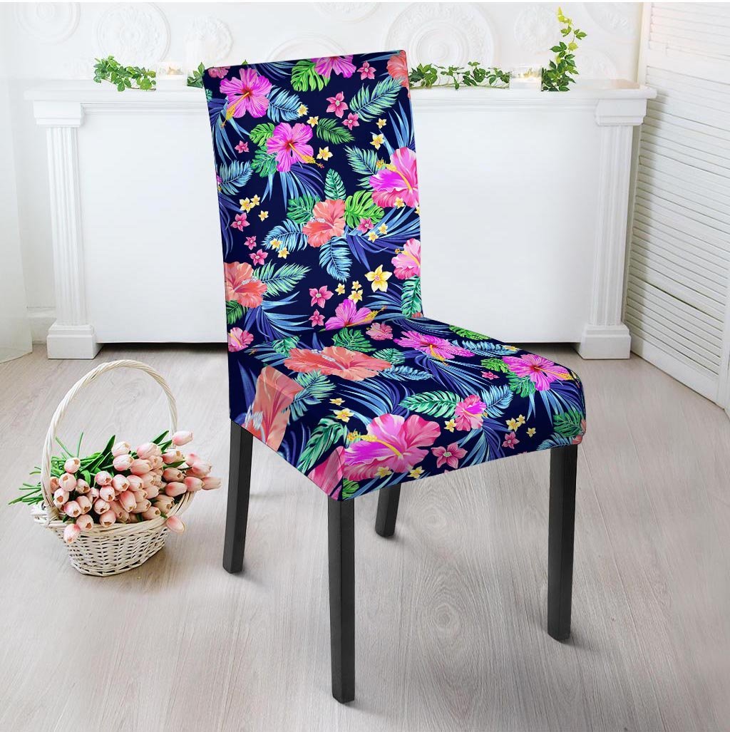 Tropical Exotic Flowers Hibiscus Hawaiian Print Chair Cover-grizzshop