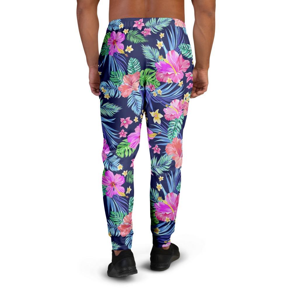 Tropical Exotic Flowers Hibiscus Hawaiian Print Men's Joggers-grizzshop