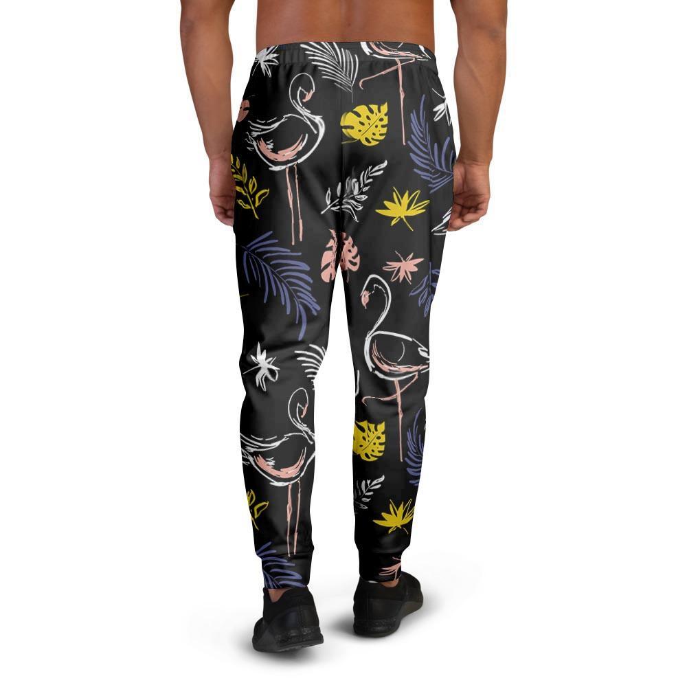 Tropical Flamingo Print Men's Joggers-grizzshop