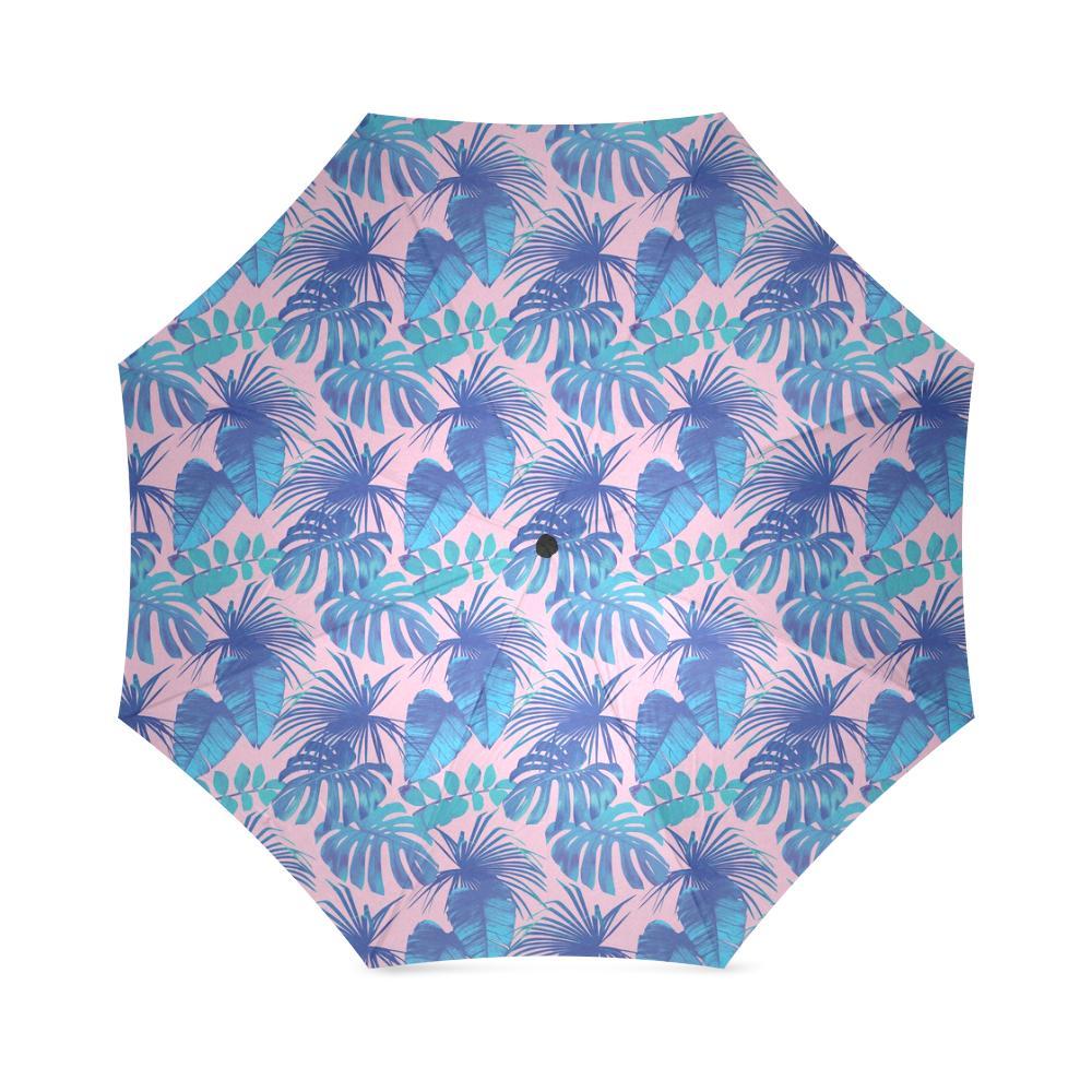 Tropical Floral Hawaiian Palm Leaves Pattern Print Foldable Umbrella-grizzshop