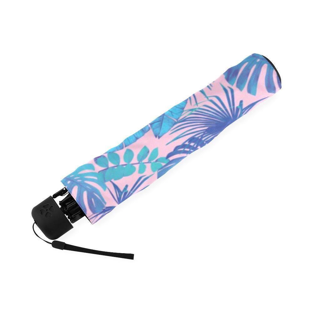 Tropical Floral Hawaiian Palm Leaves Pattern Print Foldable Umbrella-grizzshop