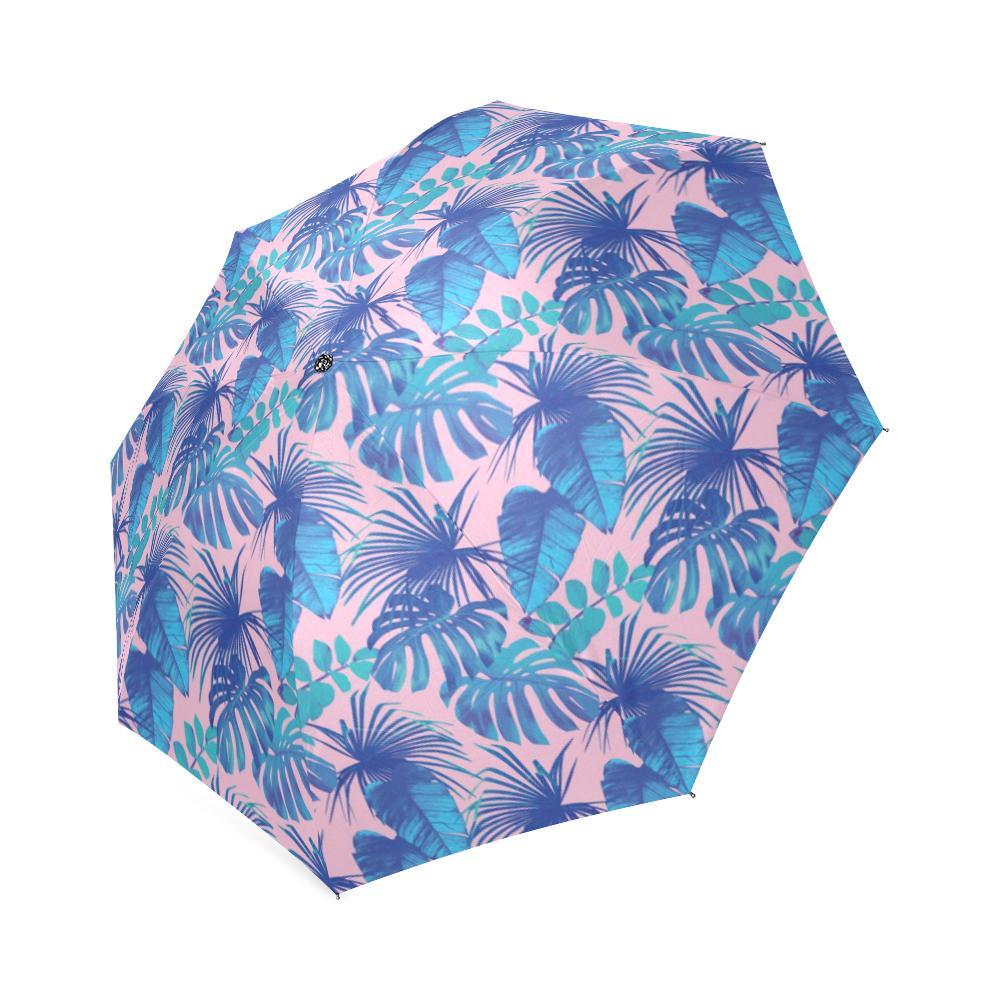 Tropical Floral Hawaiian Palm Leaves Pattern Print Foldable Umbrella-grizzshop