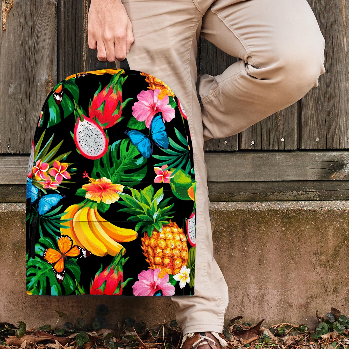 Tropical Fruit Hawaiian Print Backpack-grizzshop