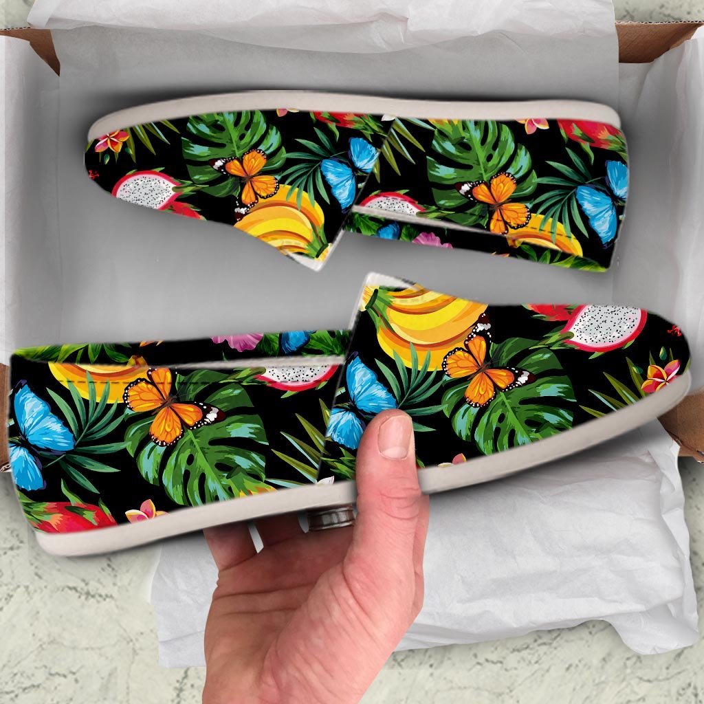 Tropical Fruit Hawaiian Print Canvas Shoes-grizzshop