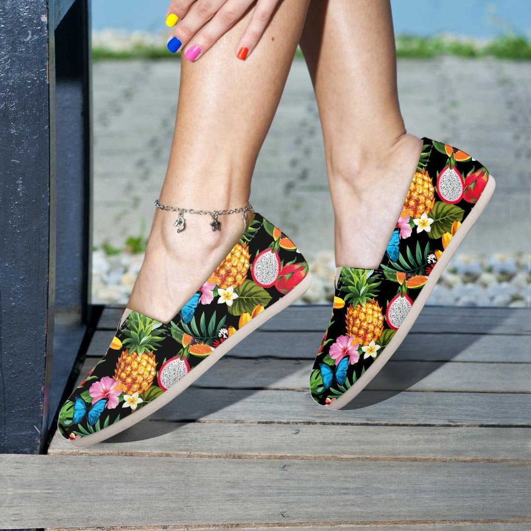 Tropical Fruit Hawaiian Print Canvas Shoes-grizzshop