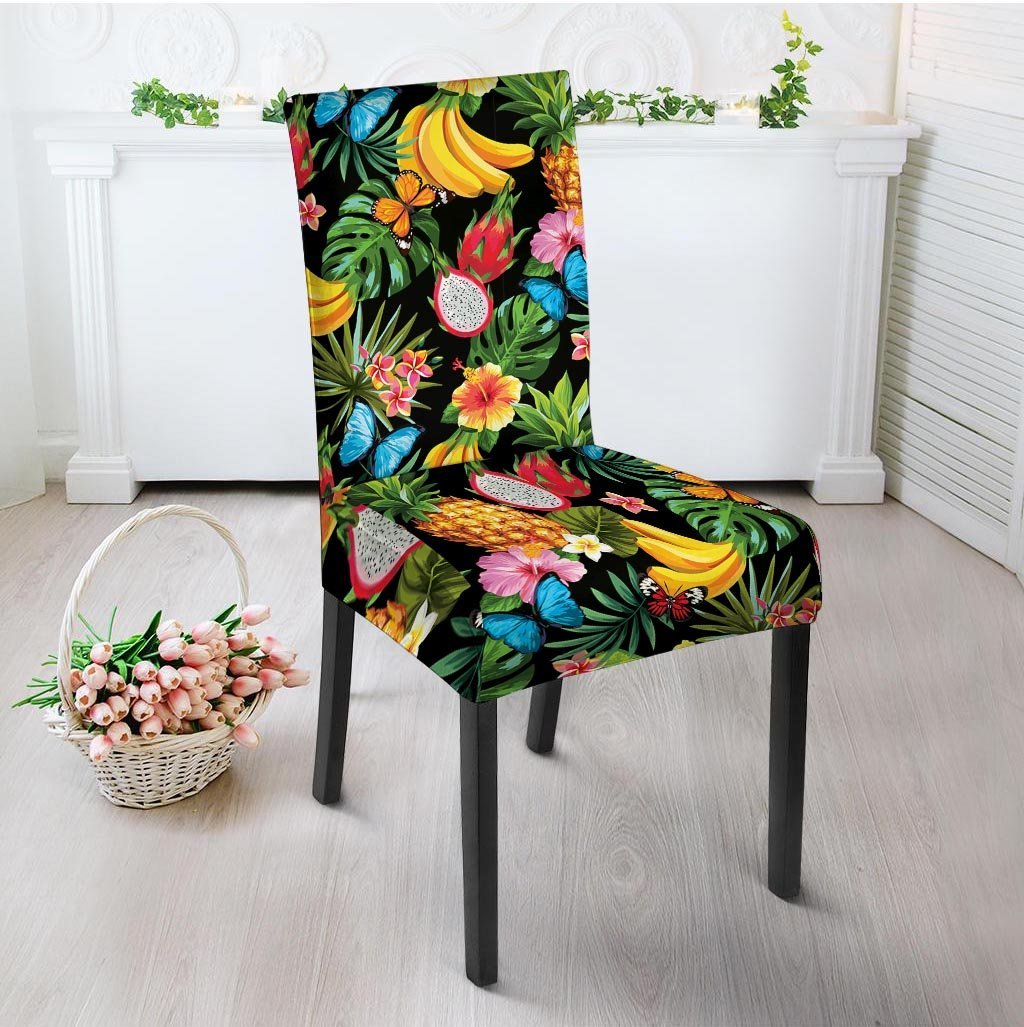 Tropical Fruit Hawaiian Print Chair Cover-grizzshop