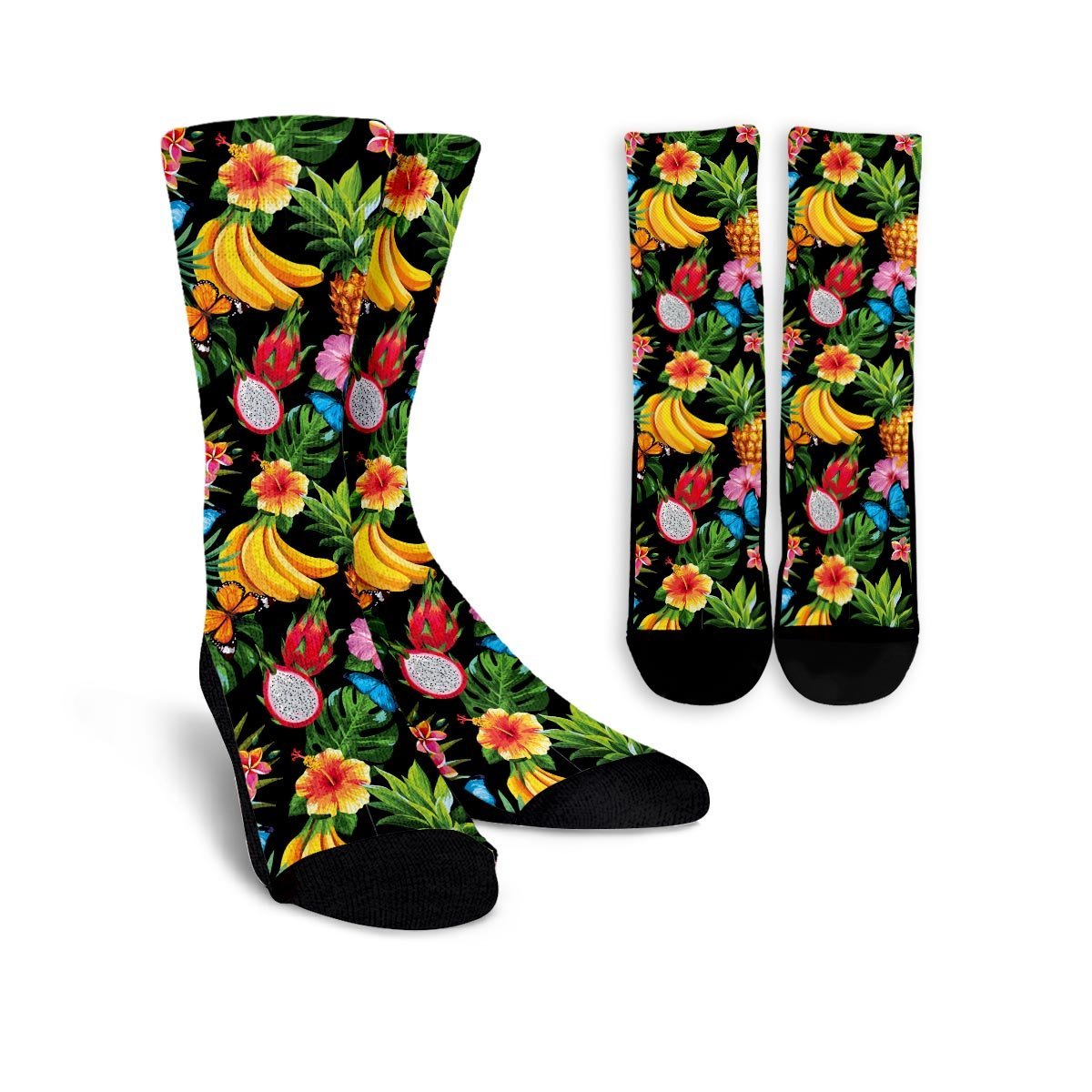 Tropical Fruit Hawaiian Print Unisex Socks-grizzshop