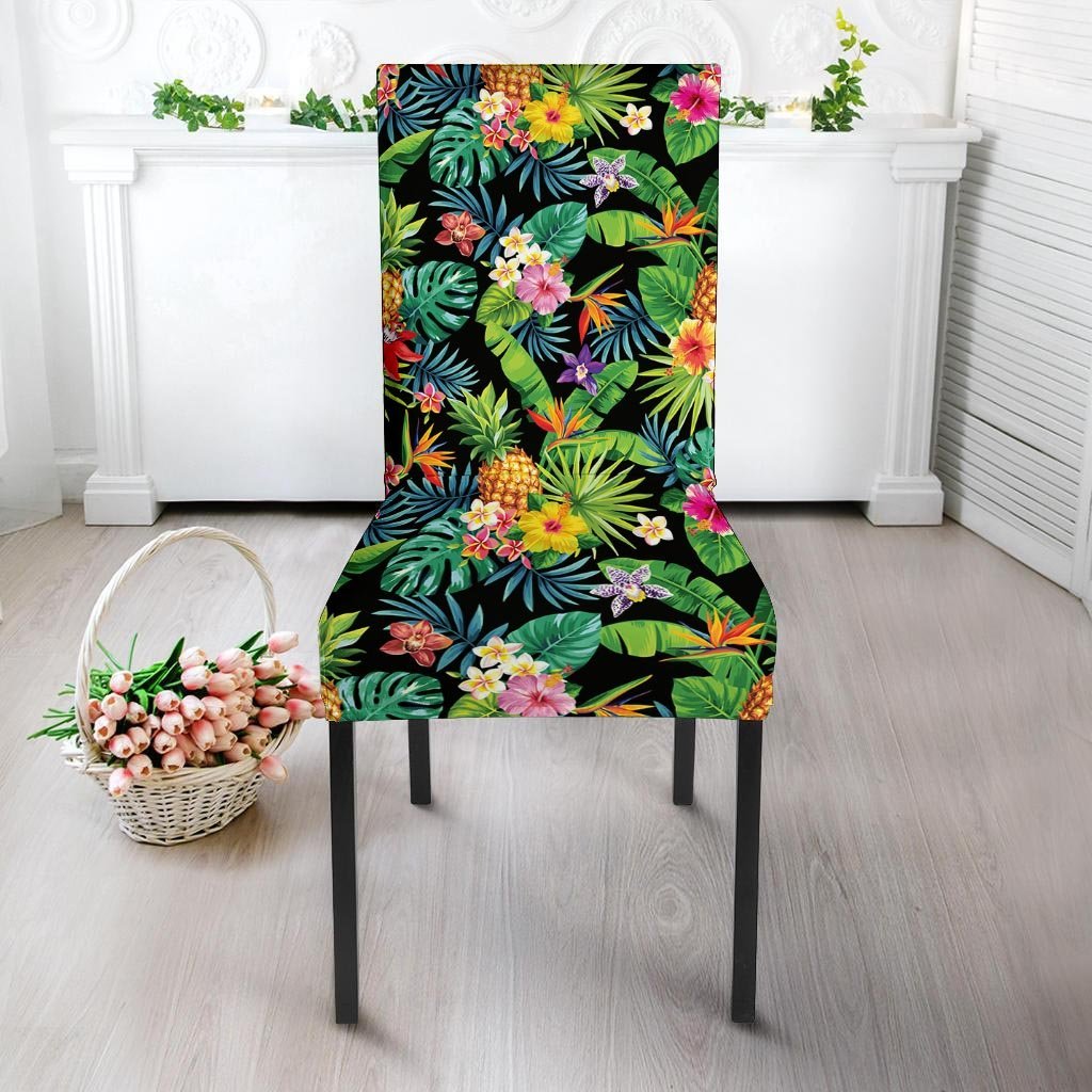 Tropical Hawaiian Floral Print Chair Cover-grizzshop