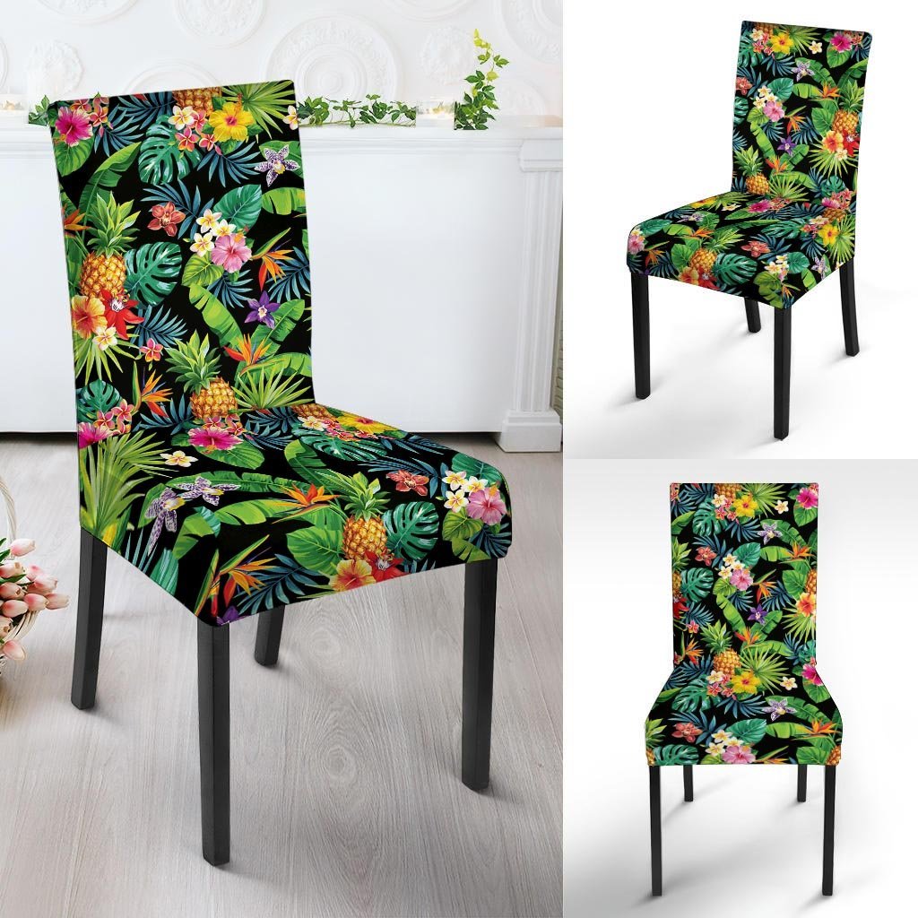 Tropical Hawaiian Floral Print Chair Cover-grizzshop