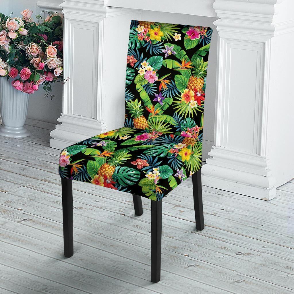 Tropical Hawaiian Floral Print Chair Cover-grizzshop