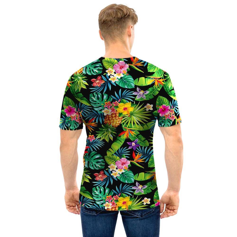 Tropical Hawaiian Floral Print Men T Shirt-grizzshop