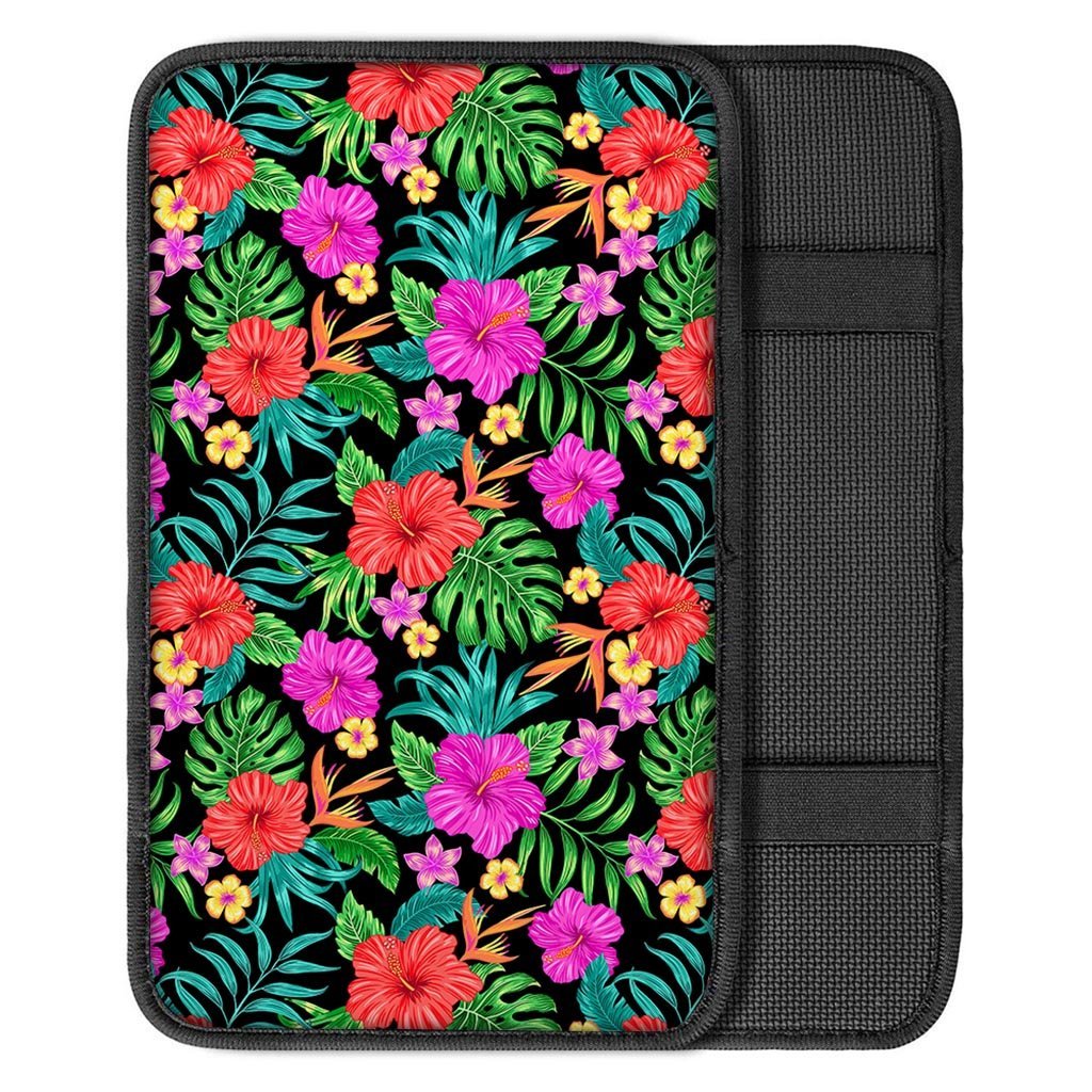 Tropical Hibiscus Floral Hawaiian Print Car Console Cover-grizzshop
