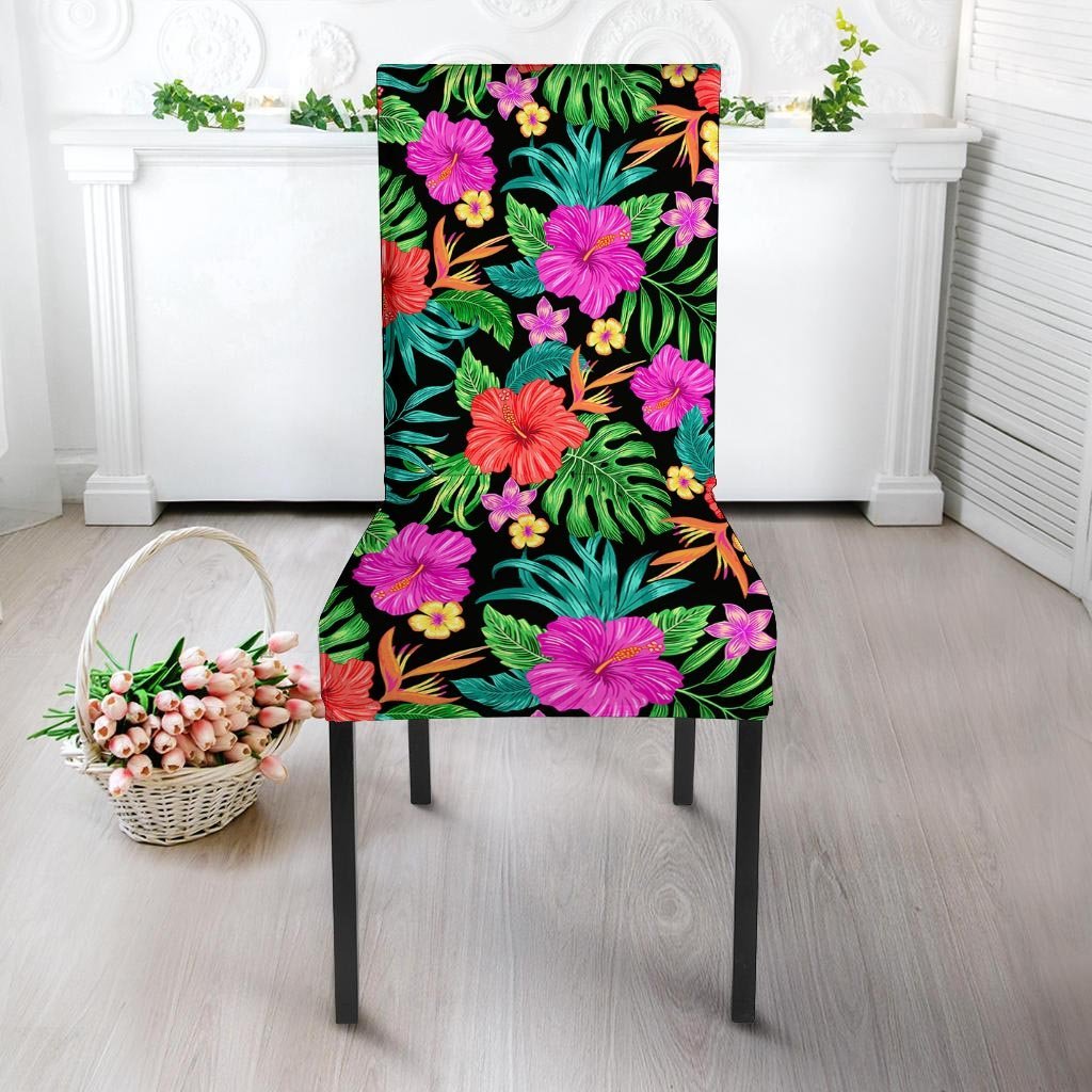 Tropical Hibiscus Floral Hawaiian Print Chair Cover-grizzshop