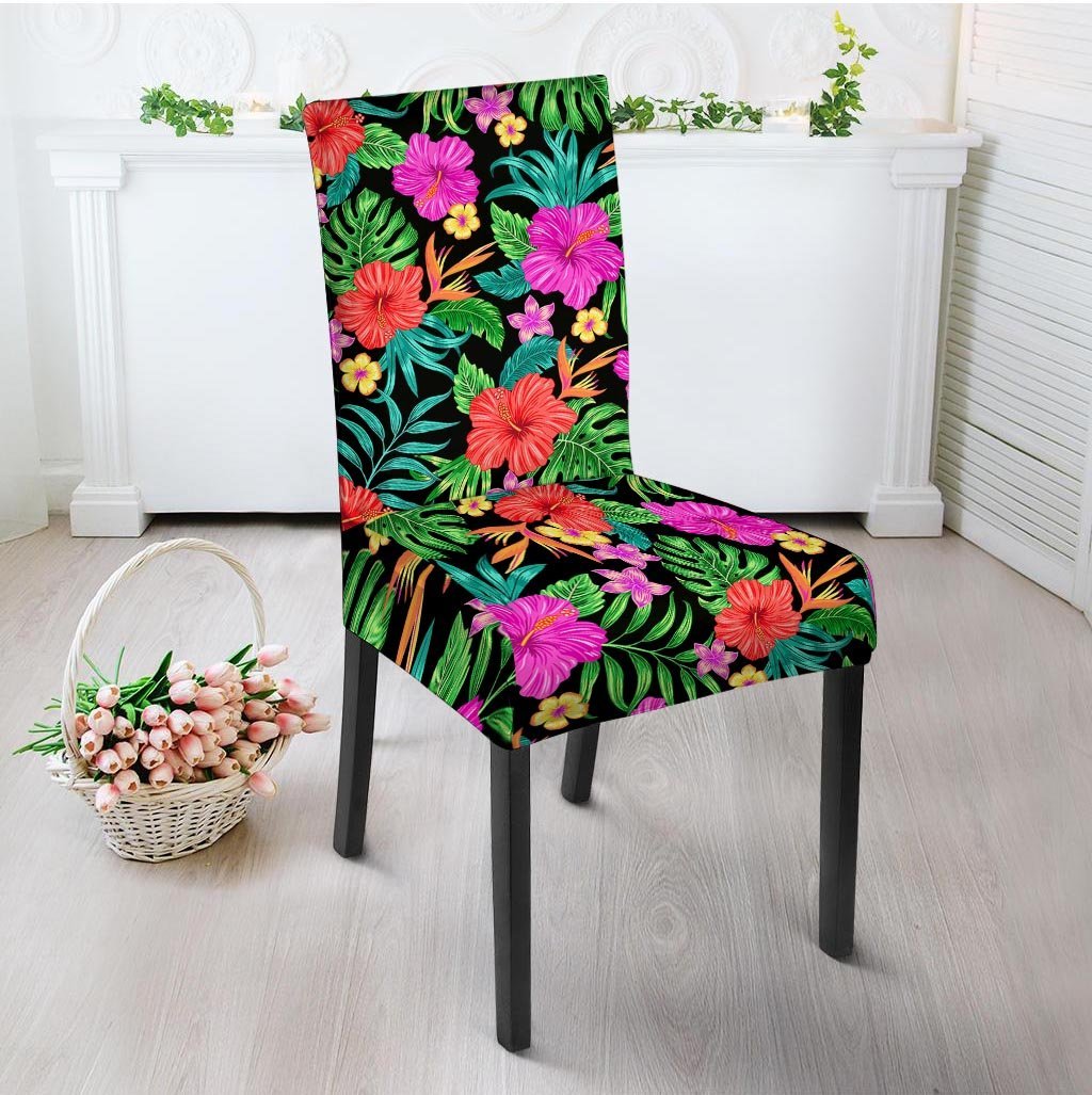 Tropical Hibiscus Floral Hawaiian Print Chair Cover-grizzshop
